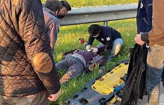Baba ve oğlu kazada ölümden döndü