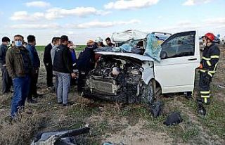 Bariyerlere çarpan kamyonet tarlaya düştü: 2 yaralı