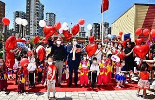 Başkan Çetin çocuklar gibi şen