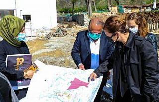 Başkan Köse, sosyal tesis inşaatında inceleme...