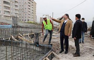 Baydilli havuz inşaatını inceledi