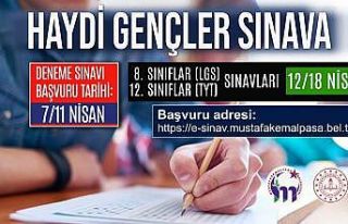 Belediyeden öğrencilere online sınav desteği