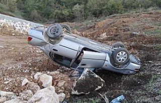 Bilecik’te otomobil şarampole yuvarlandı: 1 yaralı