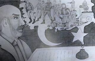 "Bu Vatan Benim" isimli resim yarışmasında...