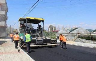 Büyükşehir Belediyesinin asfalt çalışmaları...
