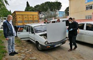 Çalınan otomobil sahte plaka takılı halde bulundu
