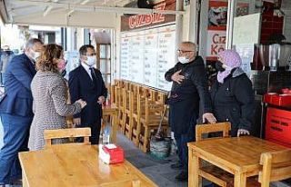 Çanakkale Valisi Aktaş, korona virüs denetiminde