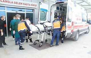 Çapa makinesine ayaklarını kaptırdı