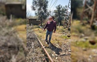 Çiftçinin sulama borularını çaldılar