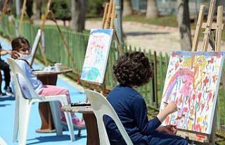 Çocuklar hayallerindeki 23 Nisan’ı resmetti