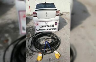 Çorum’da kablo hırsızı yakalandı
