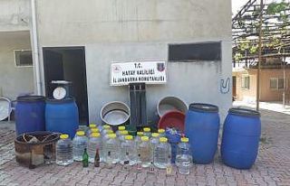 Defne’de 745 litre sahte içki ele geçirildi