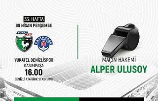 Denizlispor, Kasımpaşa maçını Alper Ulusoy yönetecek