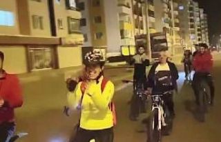 Diyarbakır’da bir bisiklet grubu kısıtlama saatinde...