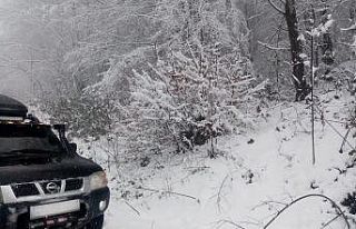 Düzce’de Nisan ayında kar manzaraları