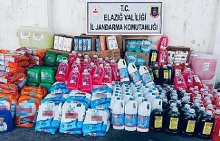 Elazığ’da 2 tondan fazla taklit temizlik malzemesi...