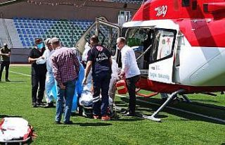 Entübe hasta, ambulans helikopterle Ankara’ya sevk...