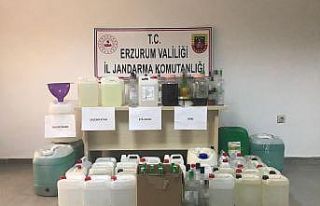 Erzurum’da sahte alkol ve dezenfektan operasyonu