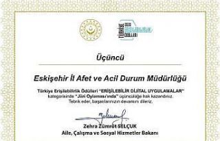 Eskişehir AFAD’a ödül