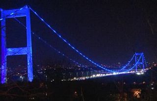 Fatih Sultan Mehmet Köprüsü "Dünya Otizm...