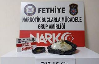 Fethiye’de uyuşturucu operasyonunda yakalanan şüpheli...