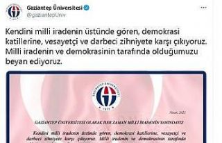 Gaziantep’teki üniversitelerden 104 amirale bildiri...
