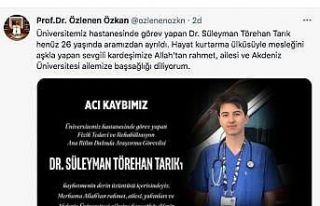 Genç doktor mesleğinin baharında hayata tutunamadı