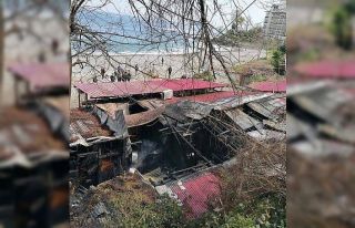 Giresun’da Çerkez plajında yangın çıktı