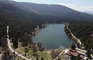 Gölcük Tabiat Parkı’nda bahar yüzünü gösterdi