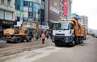Hacıbekir Caddesi’nin son etabında çalışmalar...