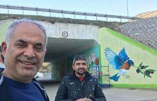 Hayvan ve doğa resimleri belde girişine güzellik...