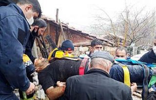 Hisarcık’ta bina merdiveni çöktü: 1 ağır yaralı