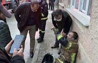 İftara dakikalar kala çıkan çatı yangını söndürüldü