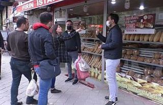 Iğdır’da pide kuyruğunda maske tartışması