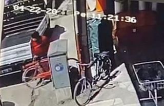 İnegöl’de bisiklet hırsızlığı anbean kamerada