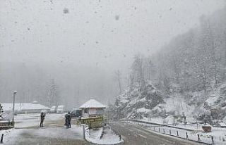 İnegöl’de lapa lapa kar yağıyor