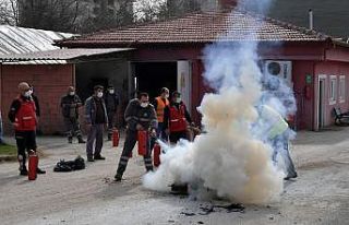 Isparta itfaiyesinden yangın tatbikatı