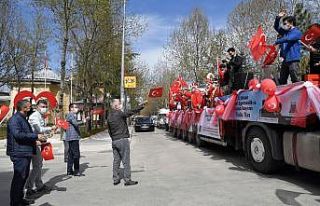 Isparta’da 23 Nisan tırıyla coşkulu kutlama