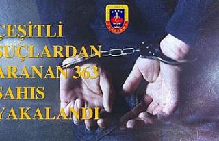 Jandarma kontrollerinde 3 ayda 363 aranan şahıs...