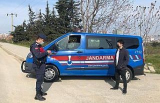 Jandarma uygulamasında korona testi pozitif şahıs...