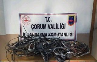 Jandarmadan kablo hırsızlarına suçüstü