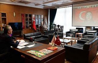 Kahramanmaraş’ta öğrencilerle çevrimiçi görüşme