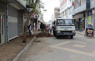 Kahta’daki işlek cadde ve sokaklar sil baştan...