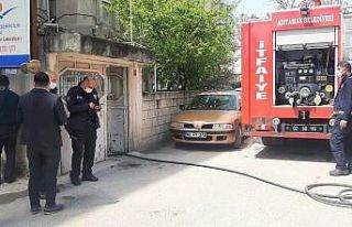 Kalorifer dairesinde korkutan yangın