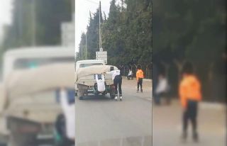 Kamyonetin arkasında tutunan patenli gençler ölüme...