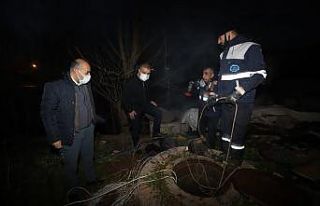 Kanalizasyon şebekesinden 2 ton çöp çıkarıldı