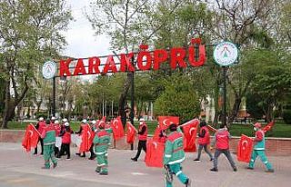 Karaköprü’de bando gösterisi ve kortej yürüyüşü...