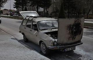 Karaman’da alev alan LPG’li otomobili başka bir...