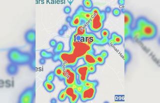 Kars’ta, korona virüs haritası kızardı