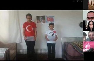 Kaymakam Bayram çocukların çevrimiçi bayram etkinliğine...